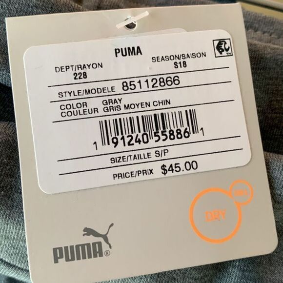 Puma Drycell Grey & Pink Leggings NWT - Picture 6 of 6